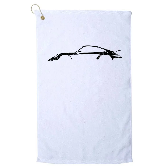 Legendary Sports Car Iconic 911 Silhouette Vintage Platinum Collection Golf Towel