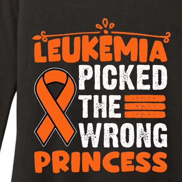 Leukemia Survivor Childhood Leukemia Cancer Orange Ribbon Womens CVC Long Sleeve Shirt