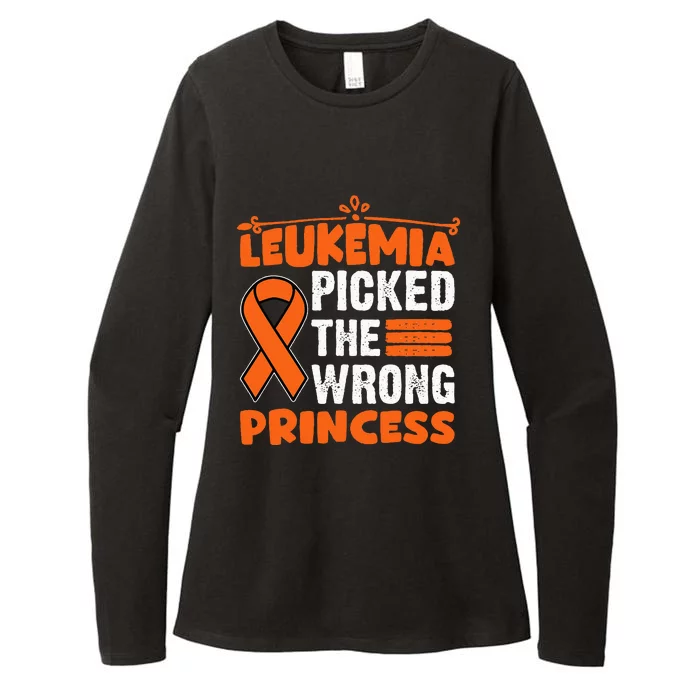 Leukemia Survivor Childhood Leukemia Cancer Orange Ribbon Womens CVC Long Sleeve Shirt