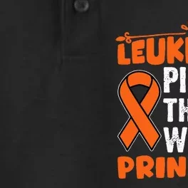 Leukemia Survivor Childhood Leukemia Cancer Orange Ribbon Dry Zone Grid Performance Polo