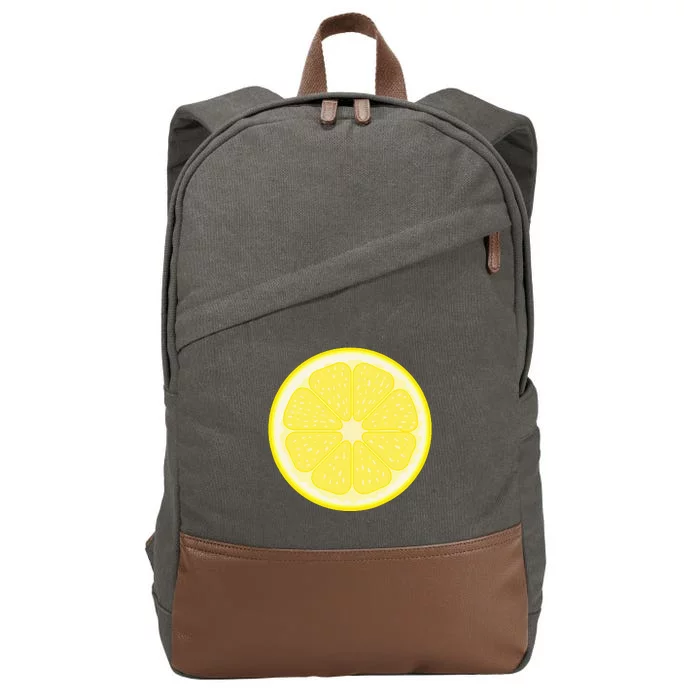 Lemon Slice Costume Fruit Halloween Party Dress Cotton Canvas Backpack