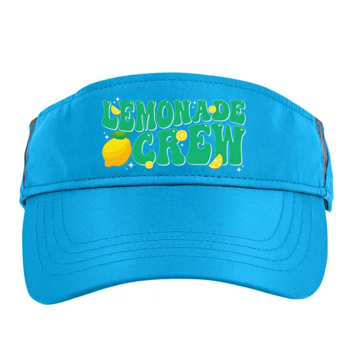 Lemonade Stand Crew Boss Lemon Juice Retro Groovy Fun Yellow Adult Drive Performance Visor