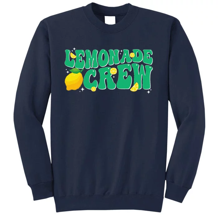 Lemonade Stand Crew Boss Lemon Juice Retro Groovy Fun Yellow Tall Sweatshirt