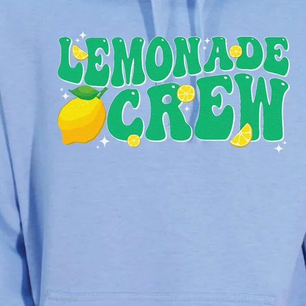 Lemonade Stand Crew Boss Lemon Juice Retro Groovy Fun Yellow Unisex Surf Hoodie