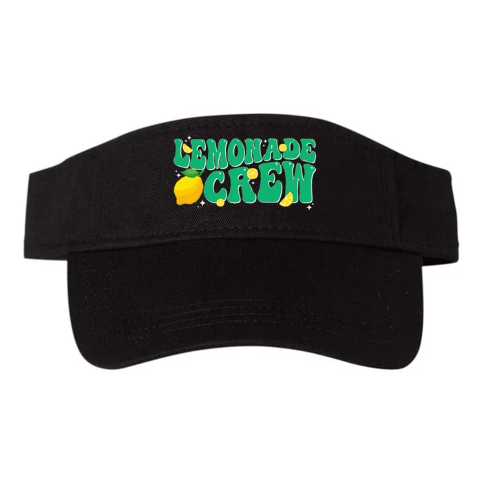 Lemonade Stand Crew Boss Lemon Juice Retro Groovy Fun Yellow Valucap Bio-Washed Visor