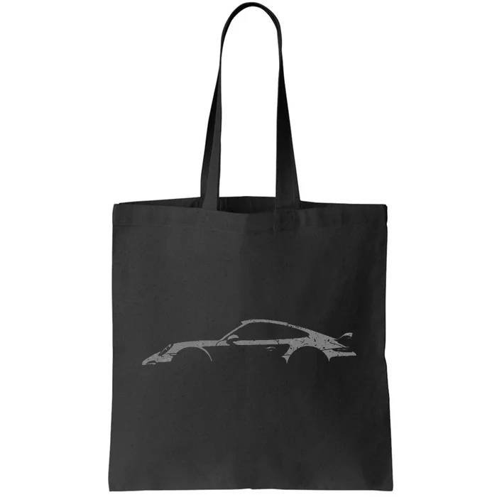 Legendary Sports Car Iconic 911 Silhouette Vintage Tote Bag