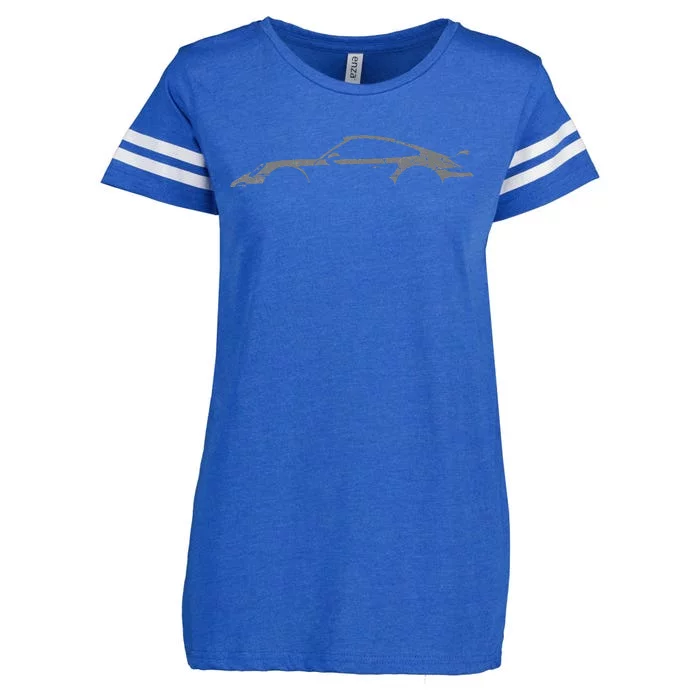 Legendary Sports Car Iconic 911 Silhouette Vintage Enza Ladies Jersey Football T-Shirt