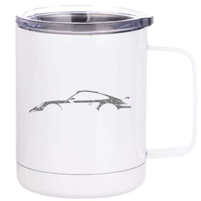 Legendary Sports Car Iconic 911 Silhouette Vintage Front & Back 12oz Stainless Steel Tumbler Cup