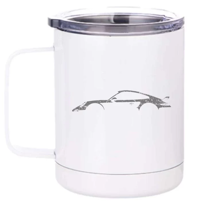 Legendary Sports Car Iconic 911 Silhouette Vintage Front & Back 12oz Stainless Steel Tumbler Cup