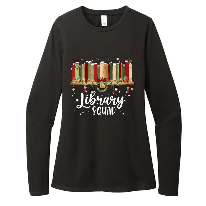 Library Squad Christmas Vintage Book Lovers Womens CVC Long Sleeve Shirt