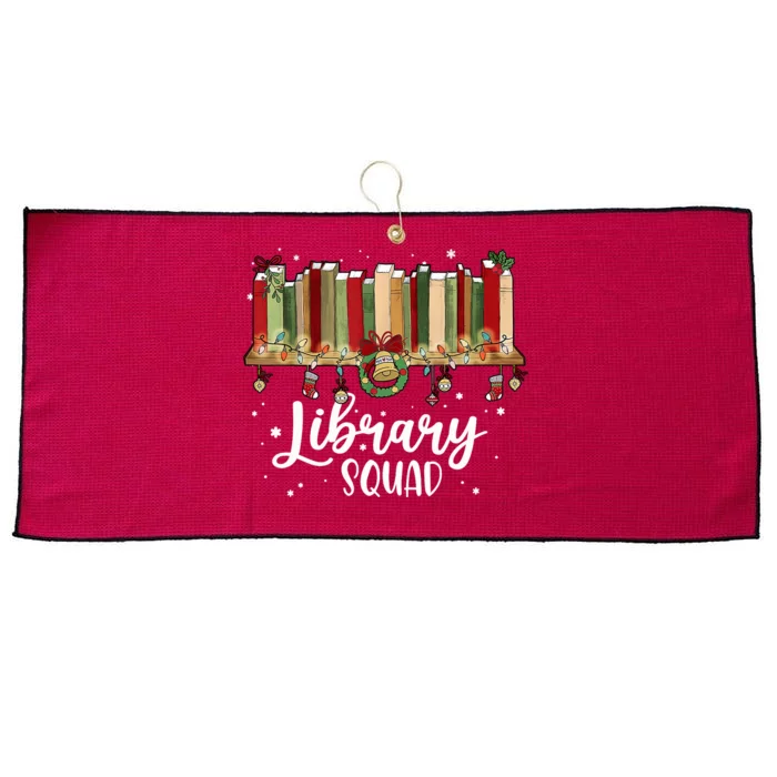 Library Squad Christmas Vintage Book Lovers Large Microfiber Waffle Golf Towel