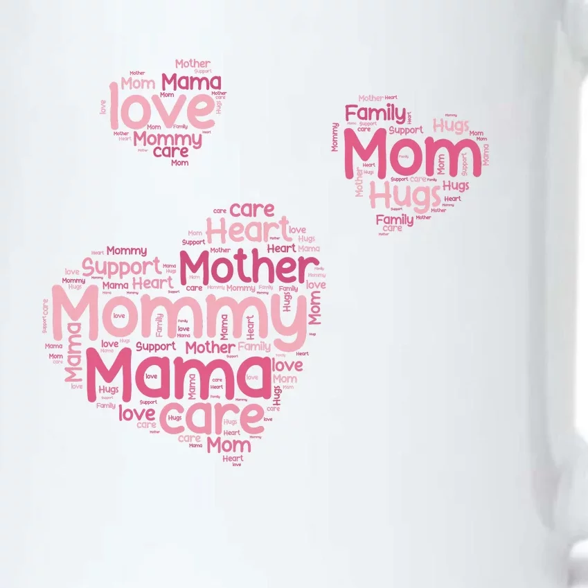 Love Shape Cloud Mother's Day Black Color Changing Mug