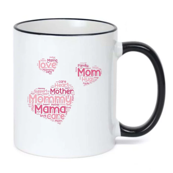 Love Shape Cloud Mother's Day Black Color Changing Mug