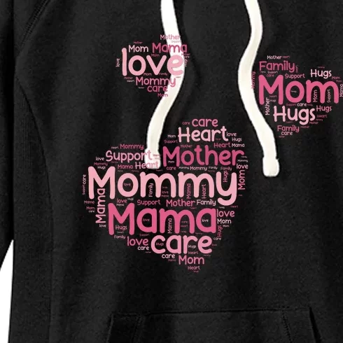 Love Shape Cloud Mother's Day Women's Fleece Hoodie