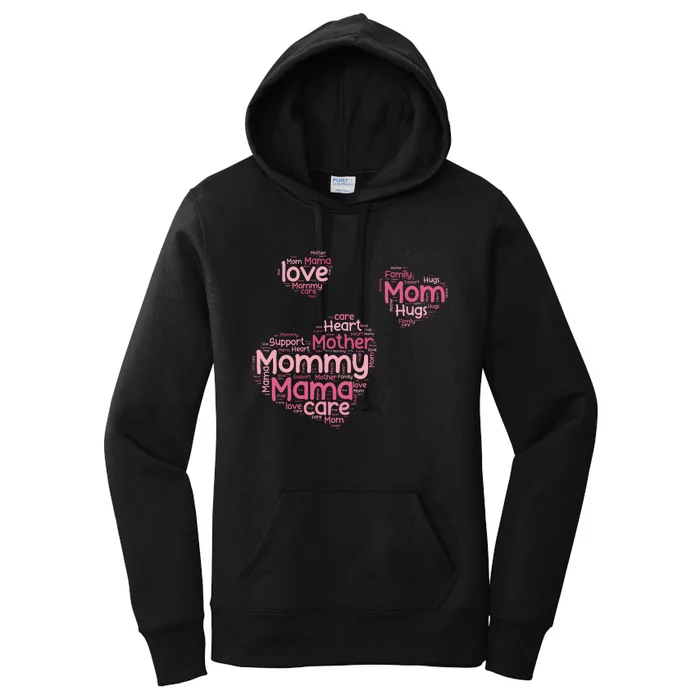 Love Shape Cloud Mother's Day Women's Pullover Hoodie