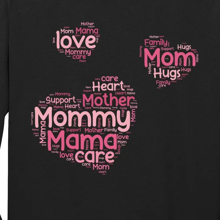 Love Shape Cloud Mother's Day Tall Long Sleeve T-Shirt