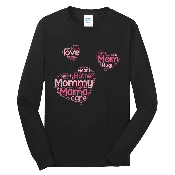 Love Shape Cloud Mother's Day Tall Long Sleeve T-Shirt