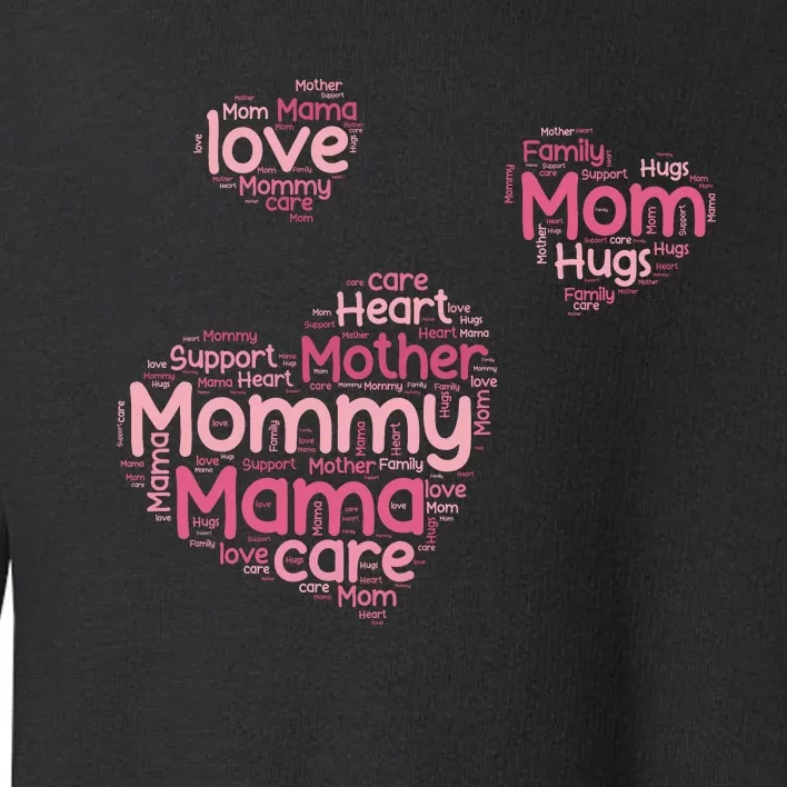 Love Shape Cloud Mother's Day Toddler Sweatshirt