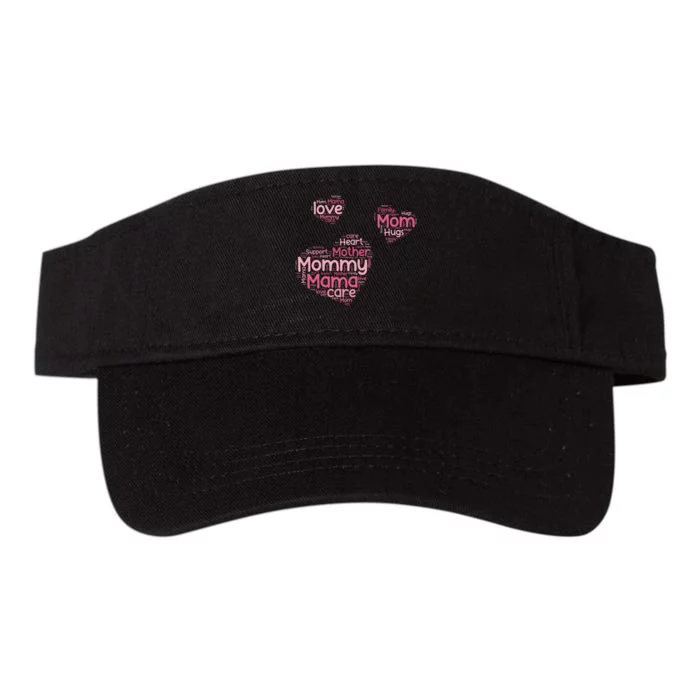 Love Shape Cloud Mother's Day Valucap Bio-Washed Visor