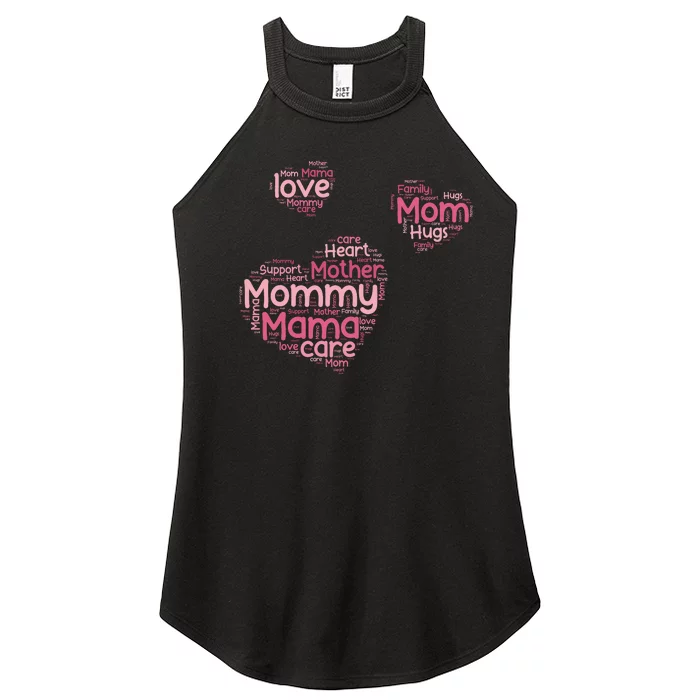 Love Shape Cloud Mother's Day Women’s Perfect Tri Rocker Tank