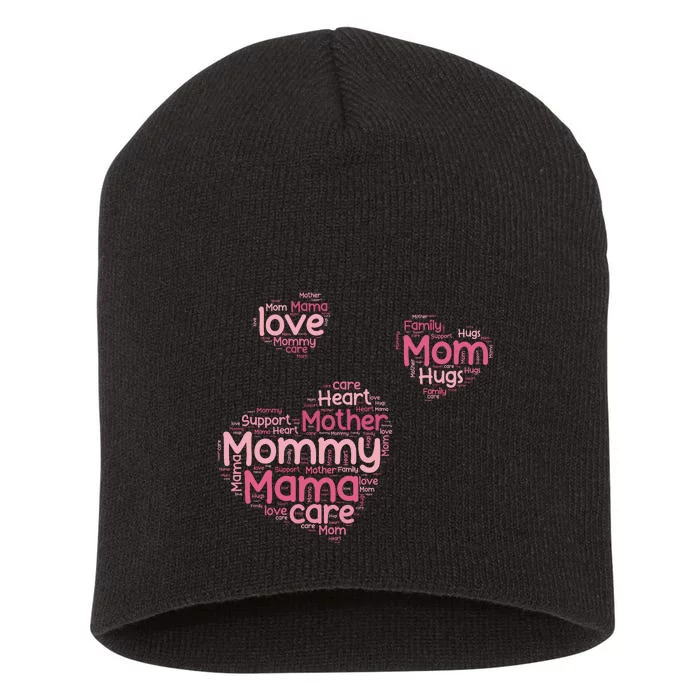 Love Shape Cloud Mother's Day Short Acrylic Beanie