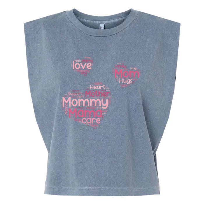 Love Shape Cloud Mother's Day Garment-Dyed Women's Muscle Tee