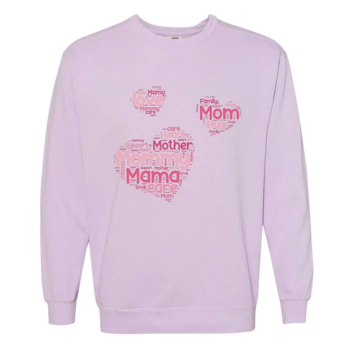 Love Shape Cloud Mother's Day Garment-Dyed Sweatshirt