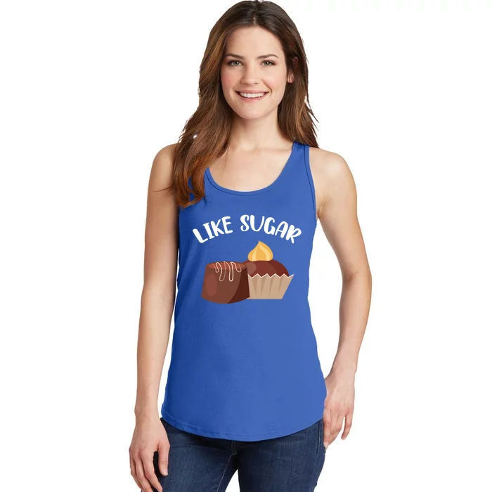 Like Sugar Chocolate Fanatic Valentine's Day Candy Lover Gift Ladies Essential Tank