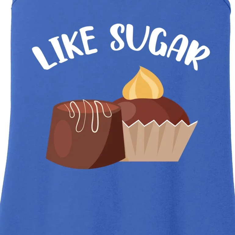 Like Sugar Chocolate Fanatic Valentine's Day Candy Lover Gift Ladies Essential Tank