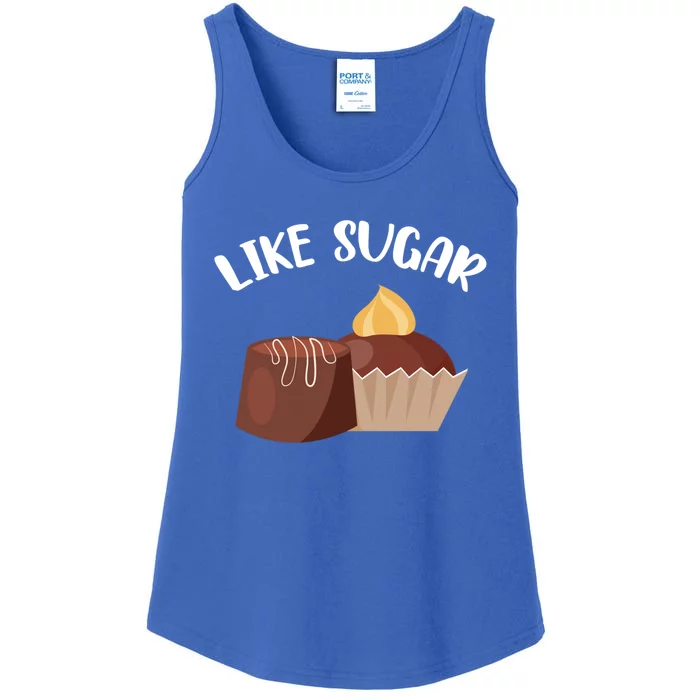 Like Sugar Chocolate Fanatic Valentine's Day Candy Lover Gift Ladies Essential Tank