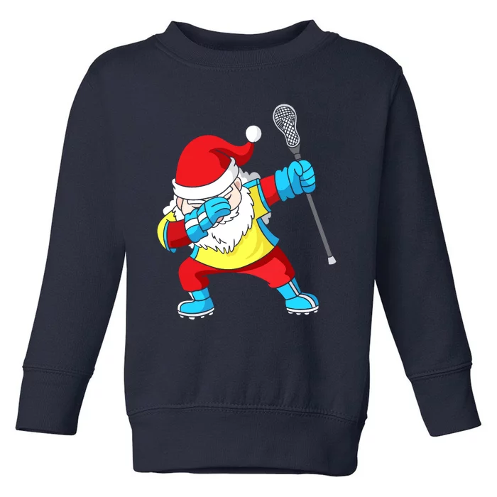 Lacrosse Santa Claus Christmas Dabbing Toddler Sweatshirt