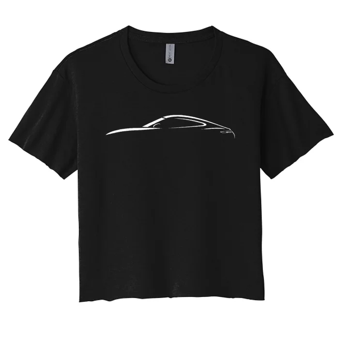 Legendary Sports Car Iconic 911 Silhouette Design Women's Crop Top Tee