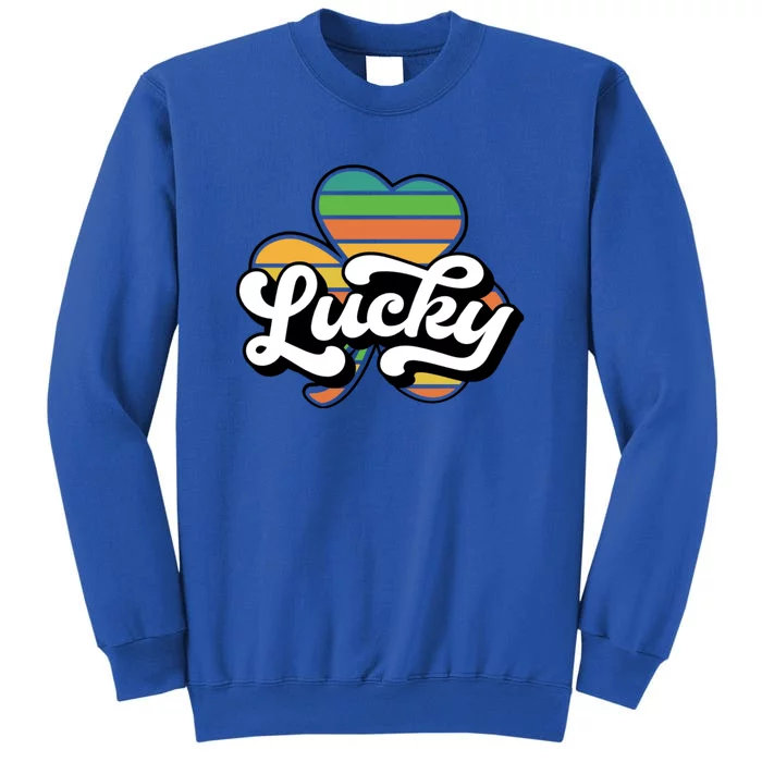 Lucky Sign Clover Leaf St Patricks Day Sweatshirt