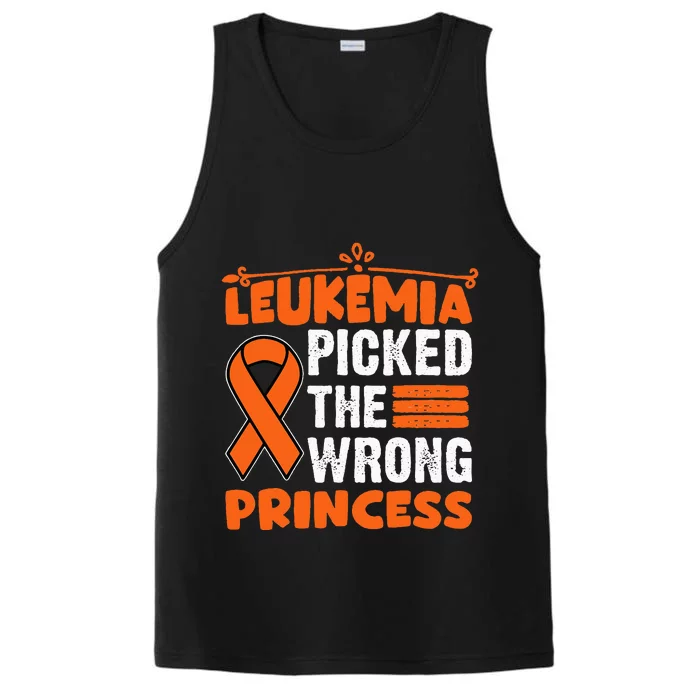 Leukemia Survivor Childhood Leukemia Cancer Orange Ribbon Performance Tank