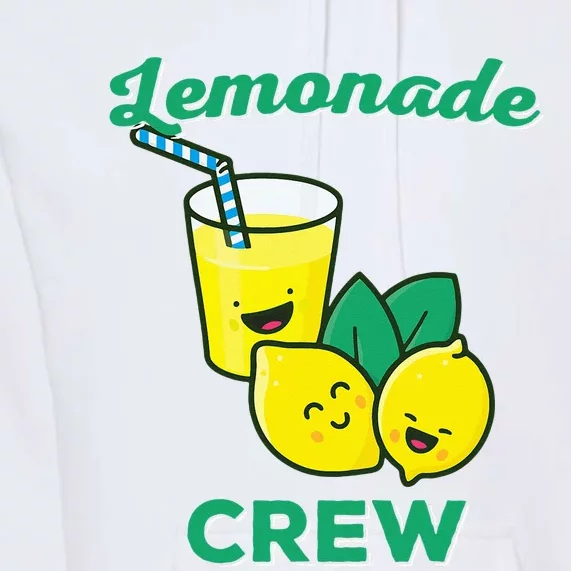 Lemonade Stand Crew and Boss Lemon Juice Summer Yellow Premium Hoodie