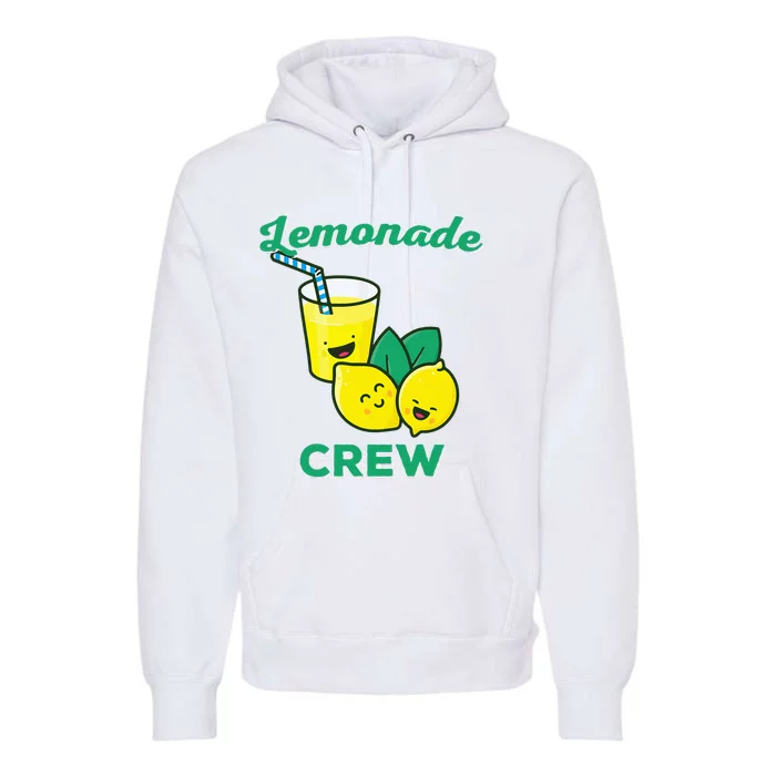 Lemonade Stand Crew and Boss Lemon Juice Summer Yellow Premium Hoodie