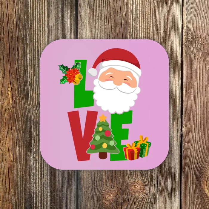 Love Santa Claus Christmas Holiday Cute Coaster