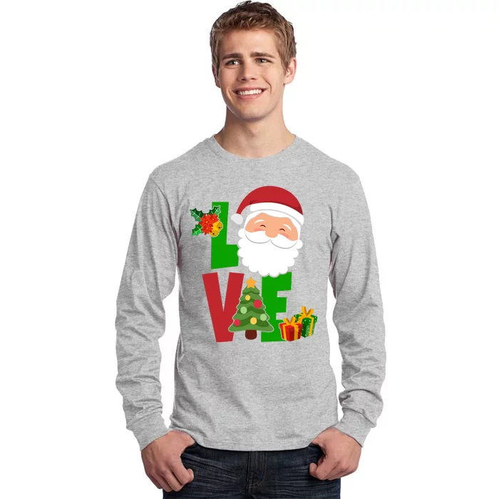 Love Santa Claus Christmas Holiday Cute Tall Long Sleeve T-Shirt