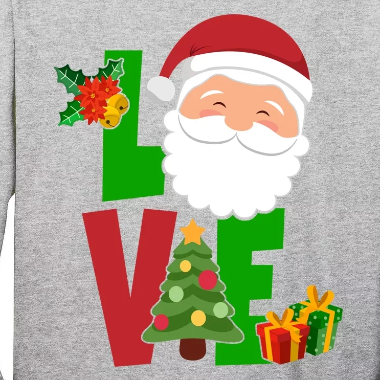 Love Santa Claus Christmas Holiday Cute Tall Long Sleeve T-Shirt