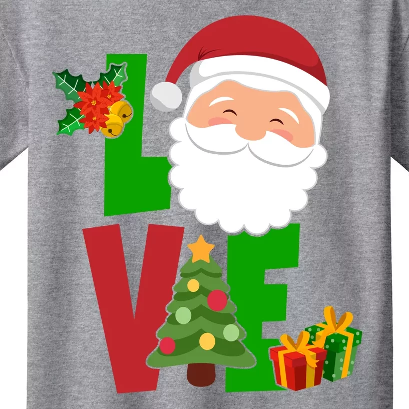 Love Santa Claus Christmas Holiday Cute Kids T-Shirt