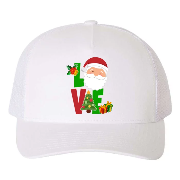 Love Santa Claus Christmas Holiday Cute Yupoong Adult 5-Panel Trucker Hat