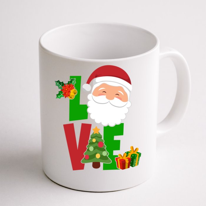 Love Santa Claus Christmas Holiday Cute Front & Back Coffee Mug