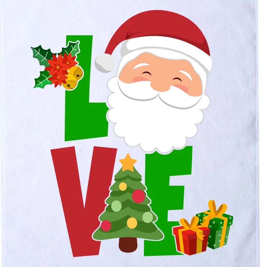 Love Santa Claus Christmas Holiday Cute Platinum Collection Golf Towel