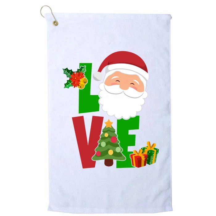 Love Santa Claus Christmas Holiday Cute Platinum Collection Golf Towel