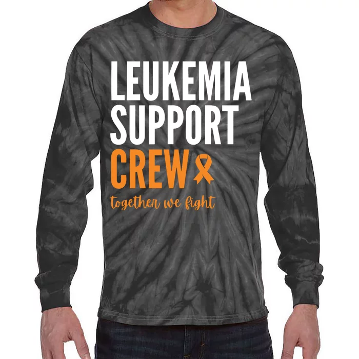 Leukemia Support Crew Together We Fight Tie-Dye Long Sleeve Shirt