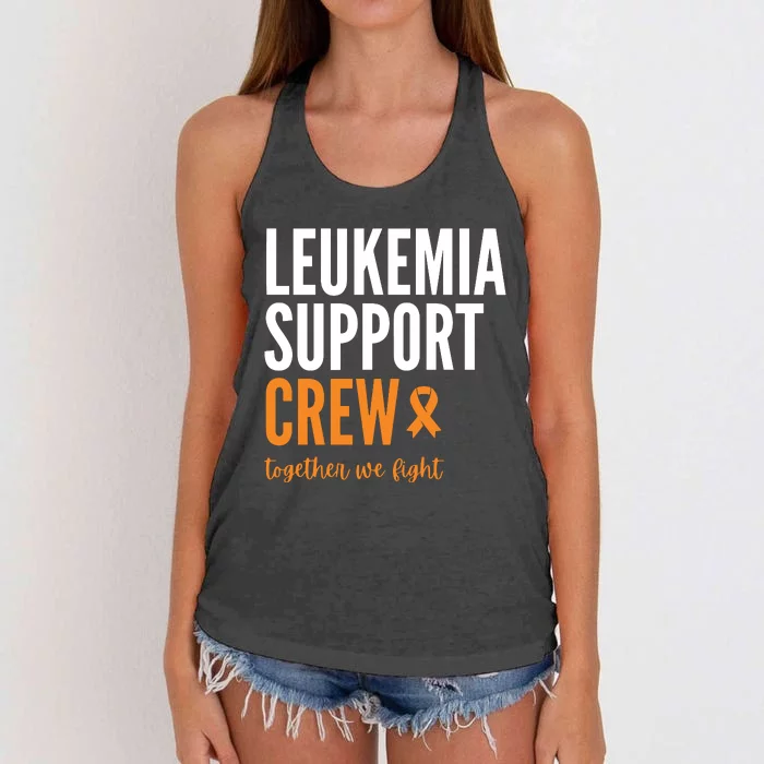 Leukemia Support Crew Together We Fight Women's Knotted Racerback Tank