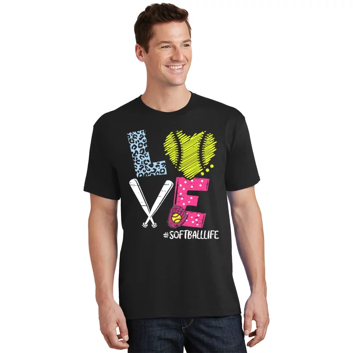 Love Softball Coach Player Softball Life T-Shirt