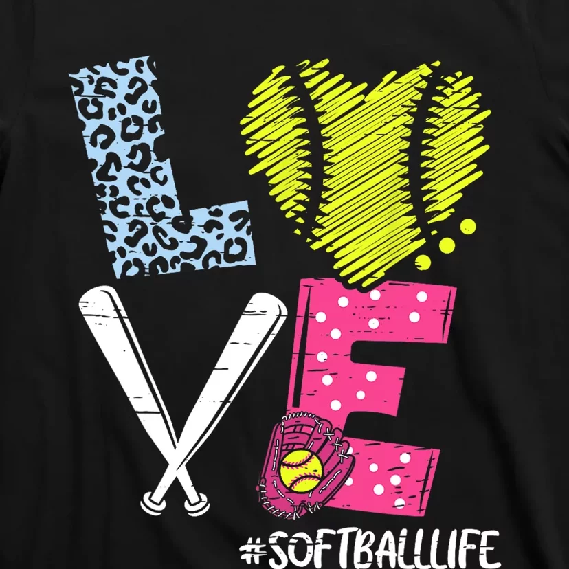 Love Softball Coach Player Softball Life T-Shirt