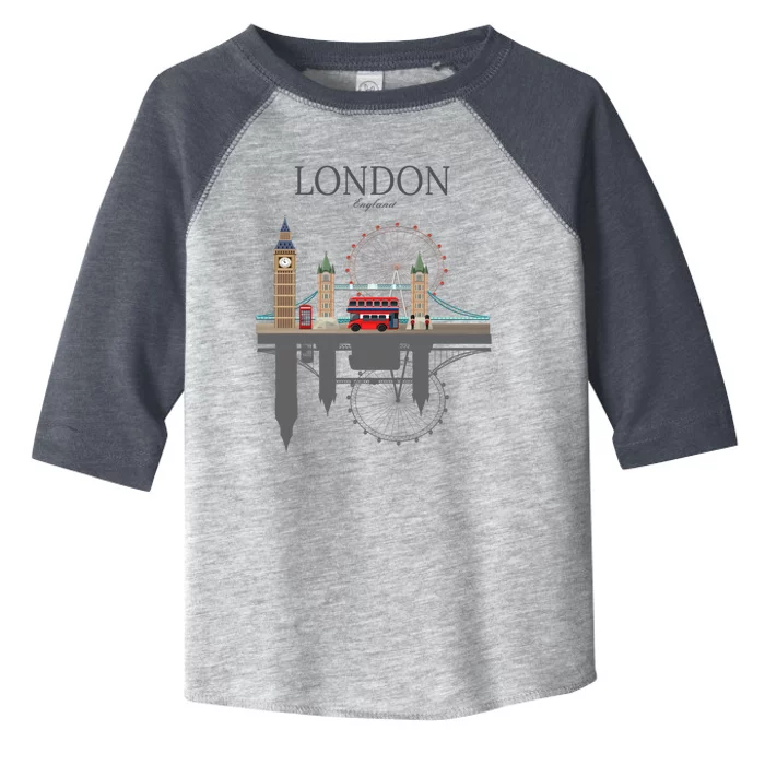 London Souvenir City Vintage British UK Gift Toddler Fine Jersey T-Shirt