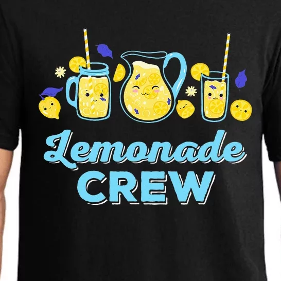 Lemonade Stand Crew and Boss Lemon Juice Summer Pajama Set